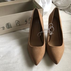 Women's A New Day Pointed Toe Pumps Heels - Pecan